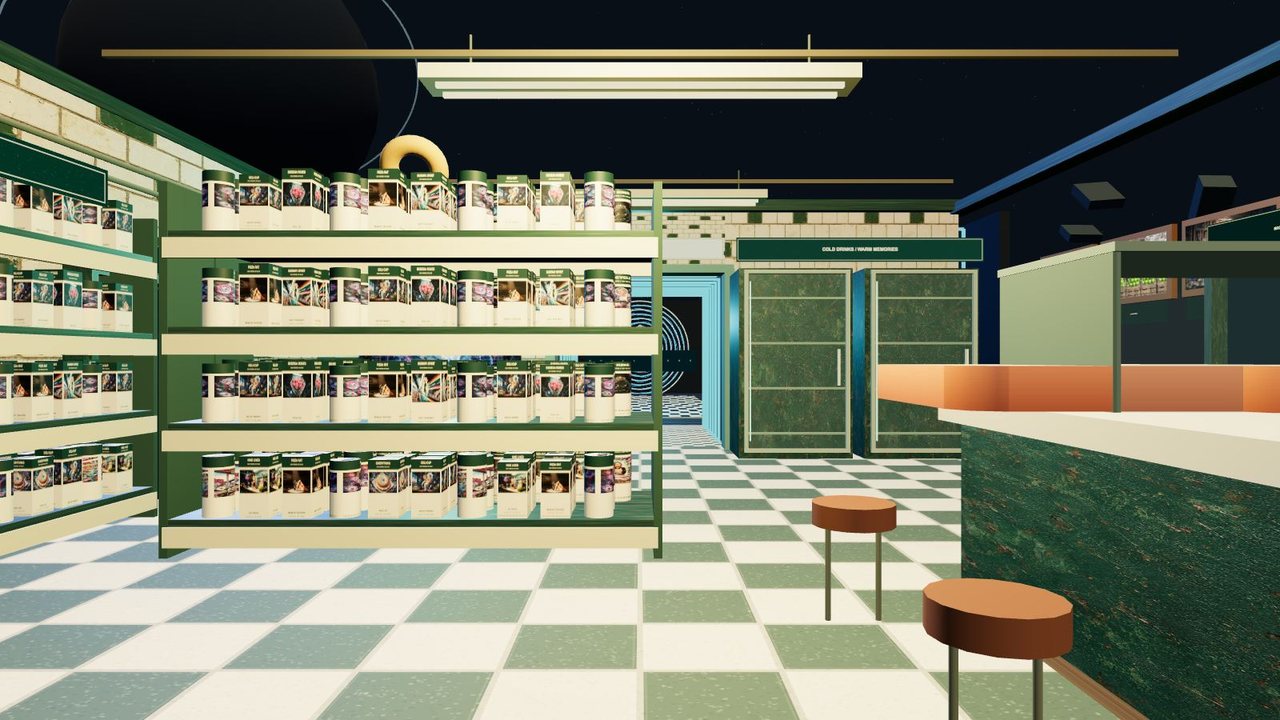 The shop: the shelves are stocked with New Yorkers, THE LAST BODEGA IN THE UNIVERSE by MLow