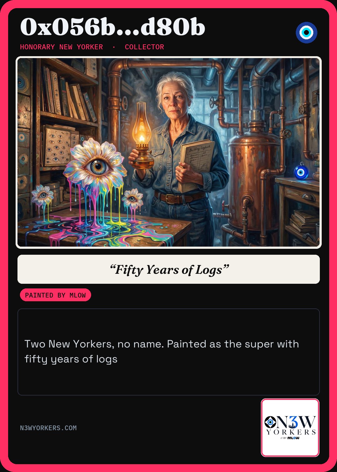 The Honorary card for 0x056b…d80b, painted by MLow