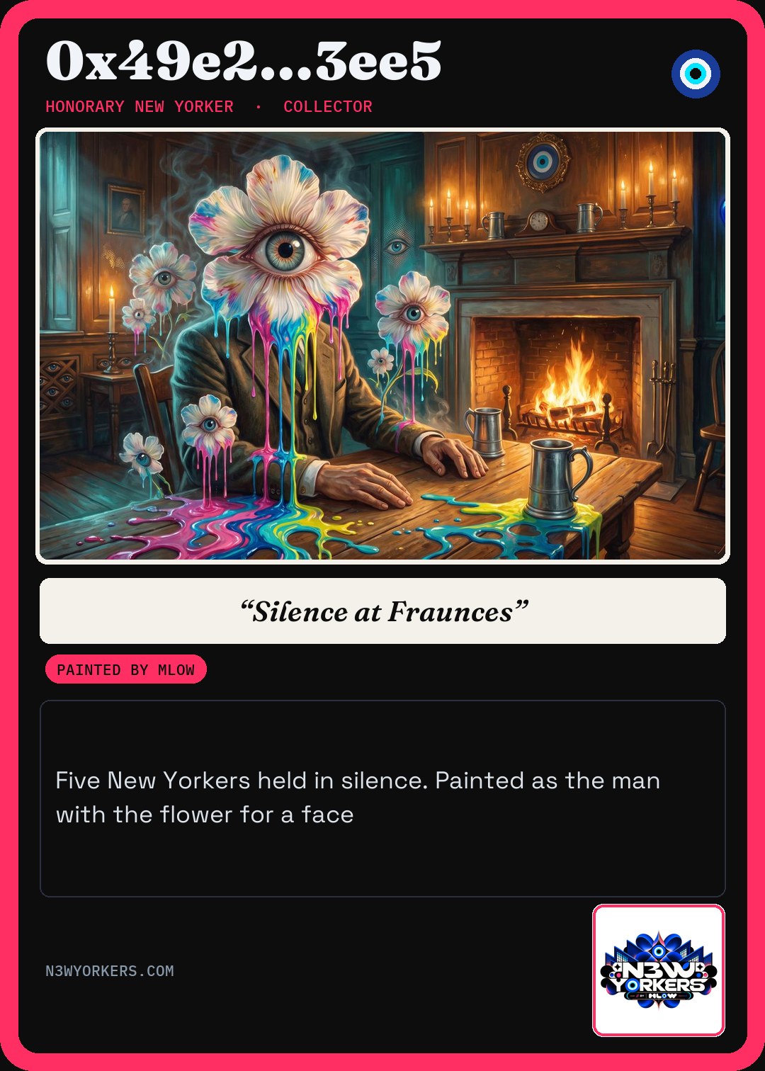 The Honorary card for 0x49e2…3ee5, painted by MLow