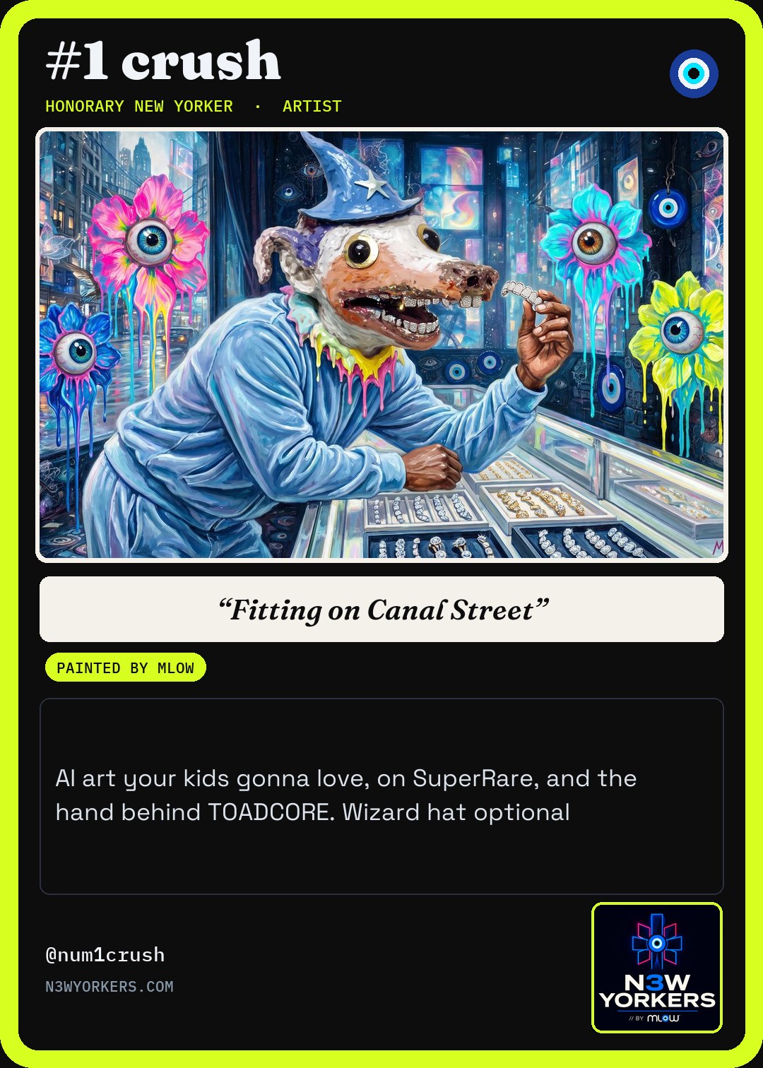 The Honorary card for #1 crush, painted by MLow