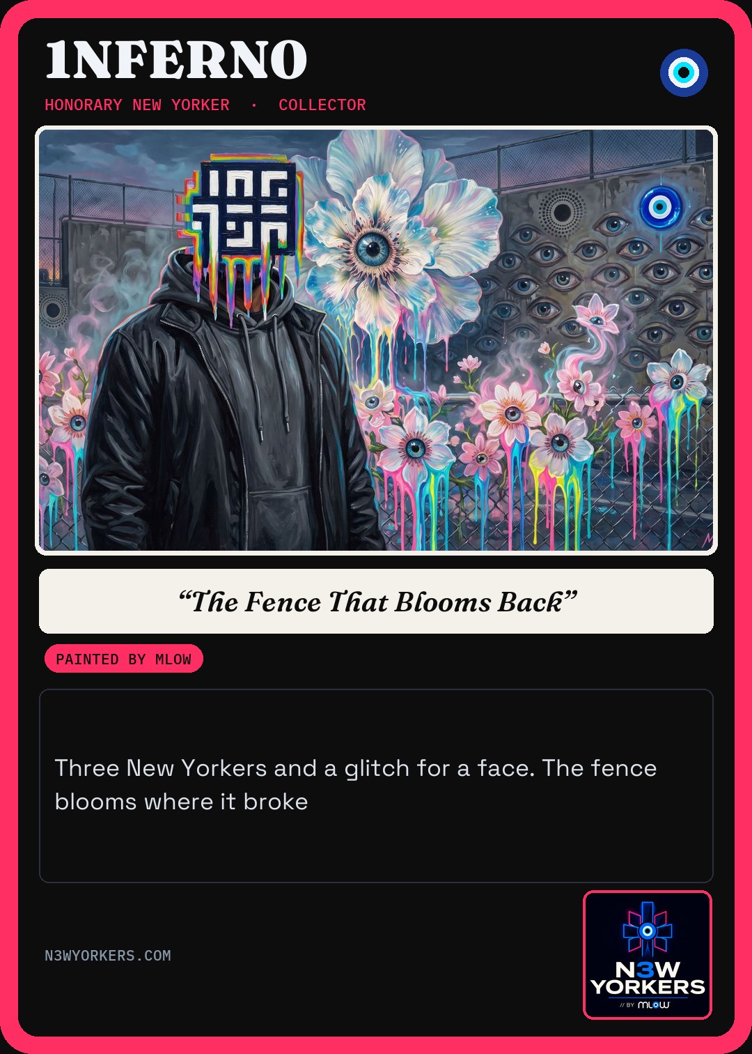 The Honorary card for 1NFERN0, painted by MLow