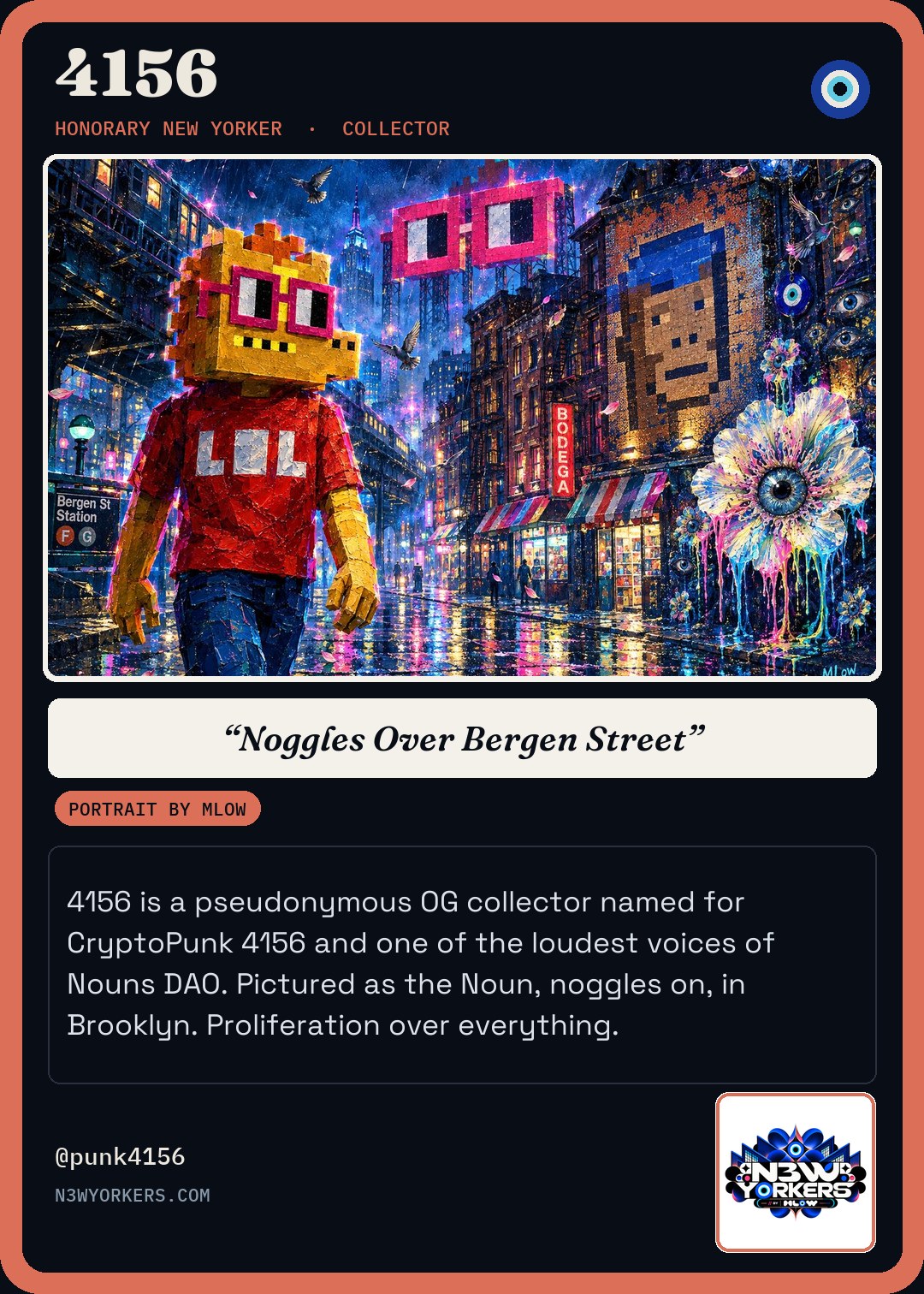 The Honorary card for 4156, portrait by MLow
