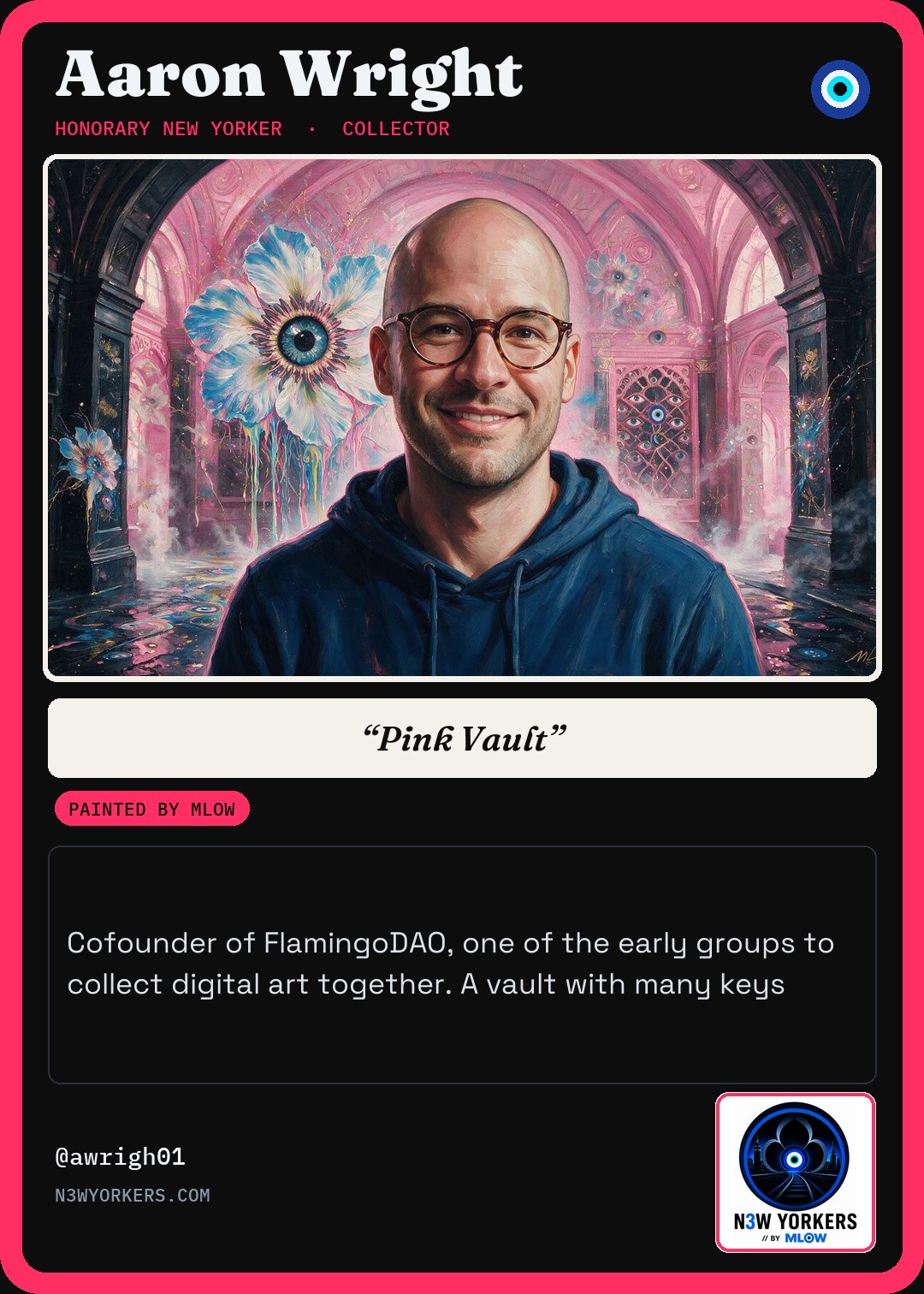 The Honorary card for Aaron Wright, painted by MLow