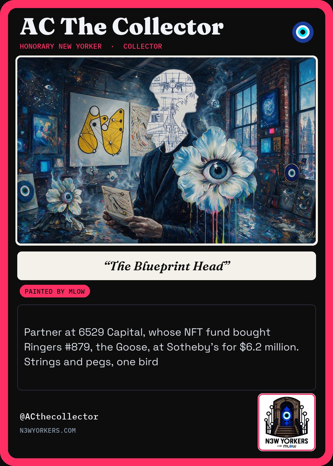 The Honorary card for AC The Collector, painted by MLow