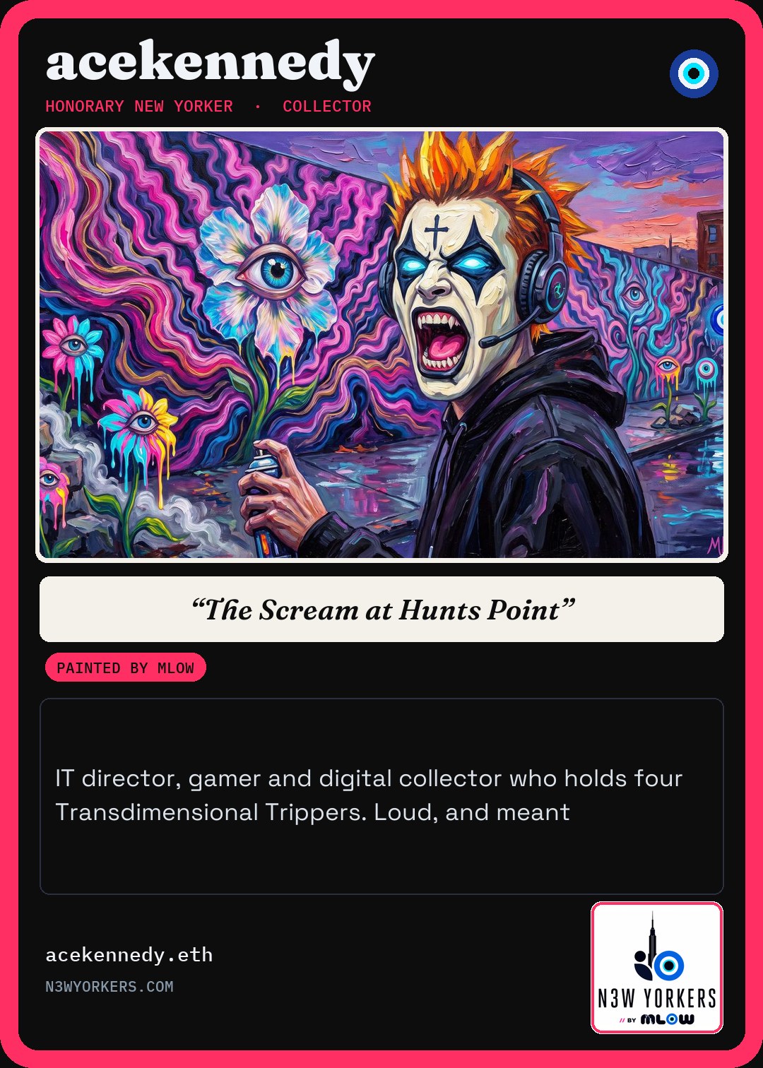The Honorary card for acekennedy, painted by MLow