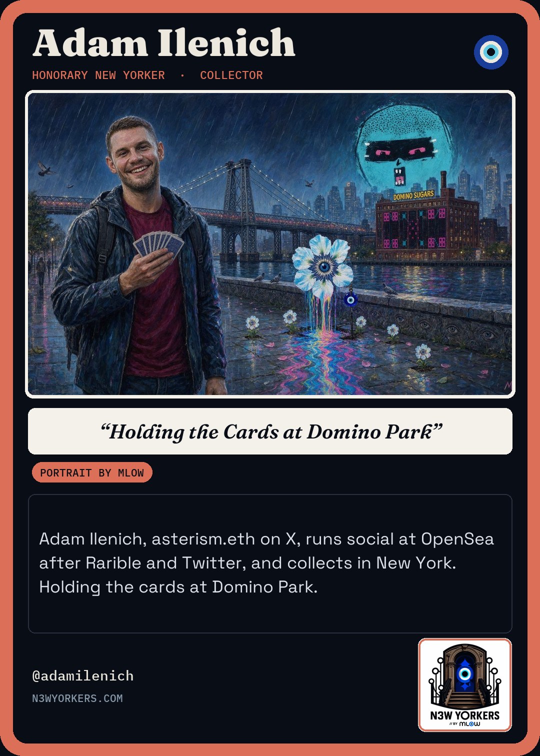 The Honorary card for Adam Ilenich, portrait by MLow