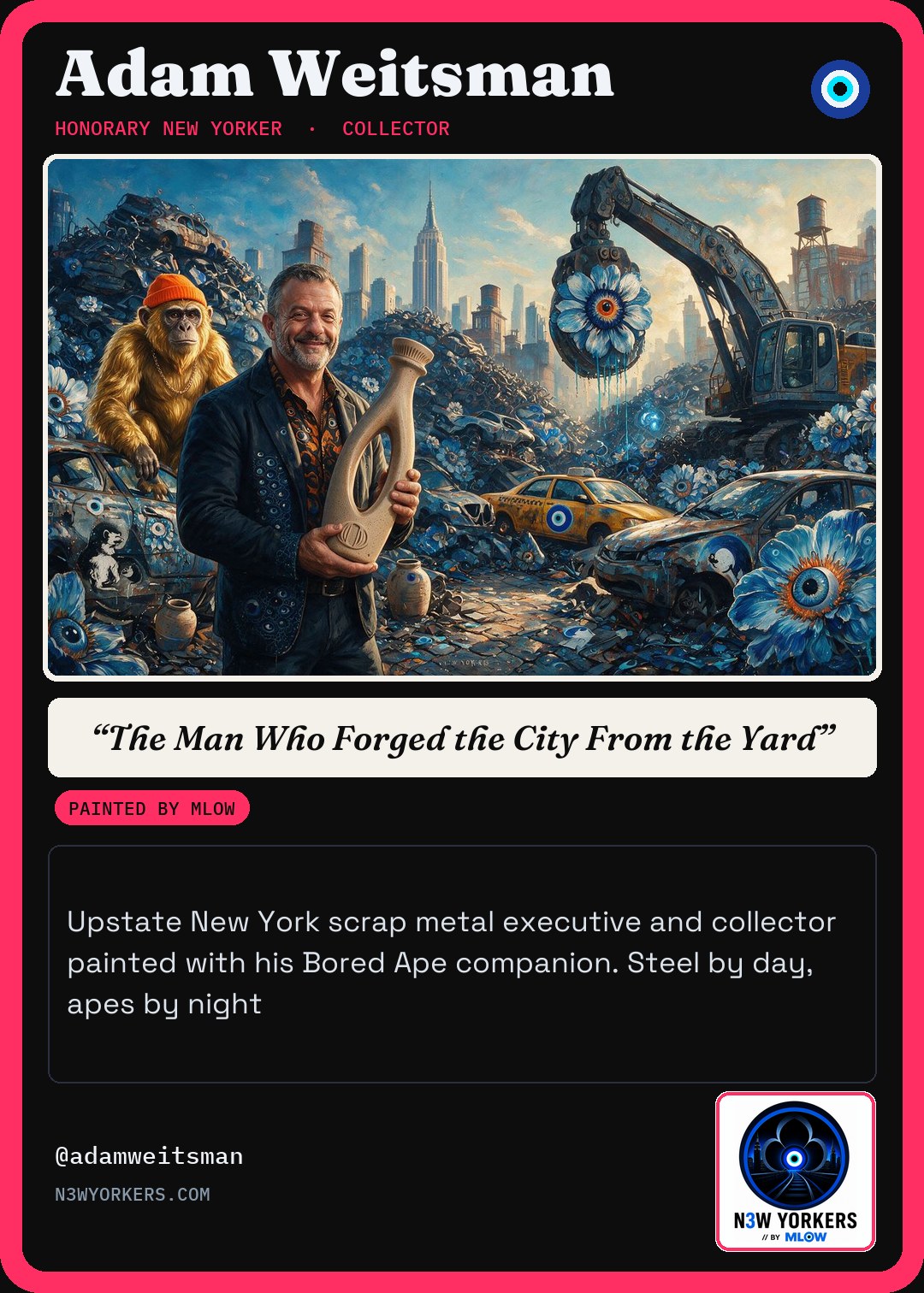 The Honorary card for Adam Weitsman, painted by MLow
