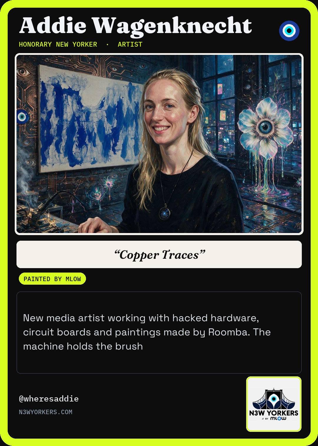 The Honorary card for Addie Wagenknecht, painted by MLow