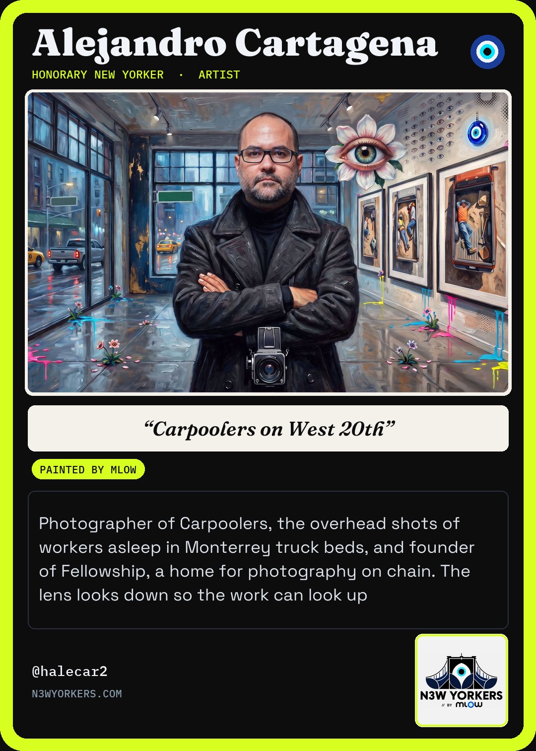 The Honorary card for Alejandro Cartagena, painted by MLow