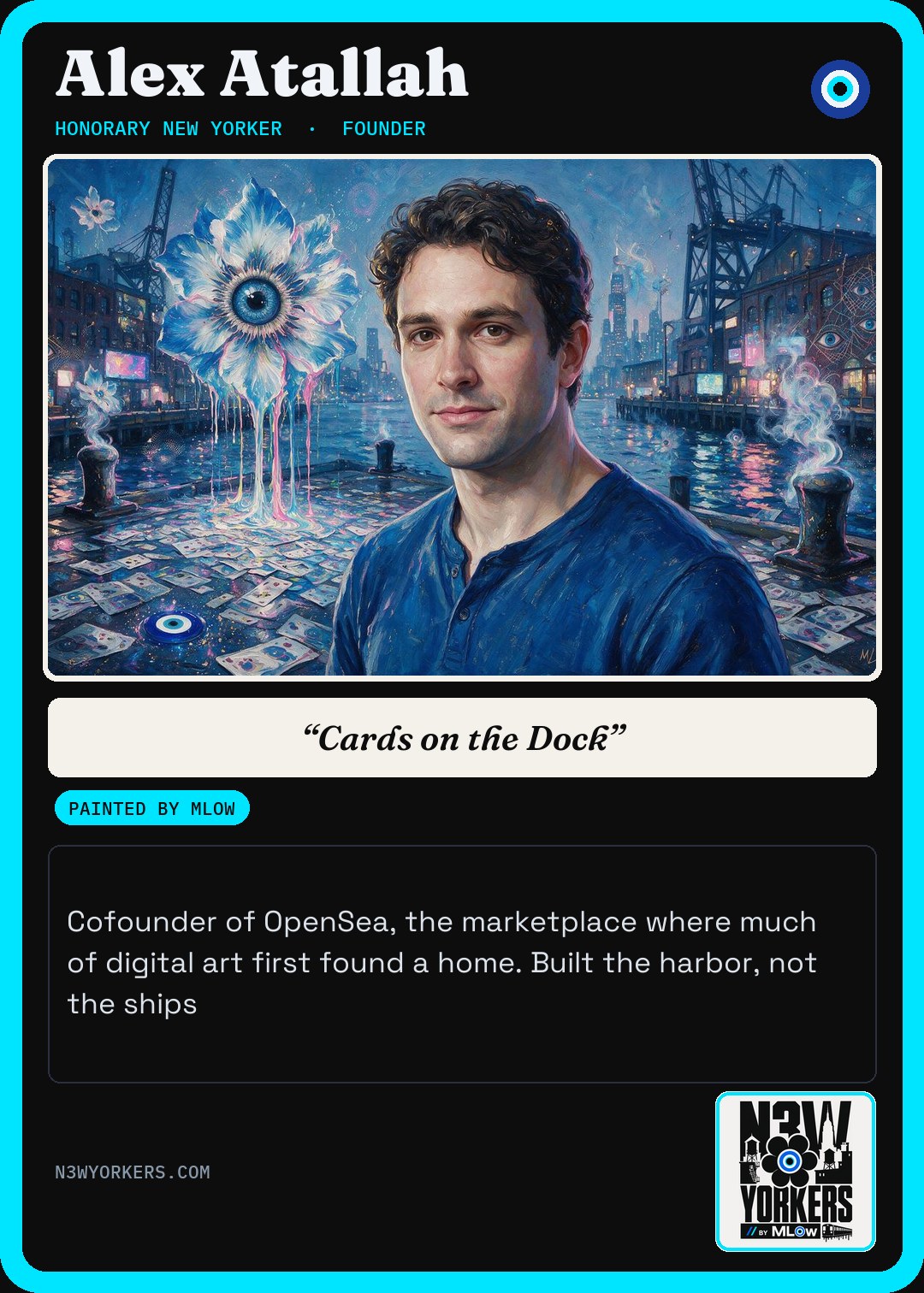 The Honorary card for Alex Atallah, painted by MLow