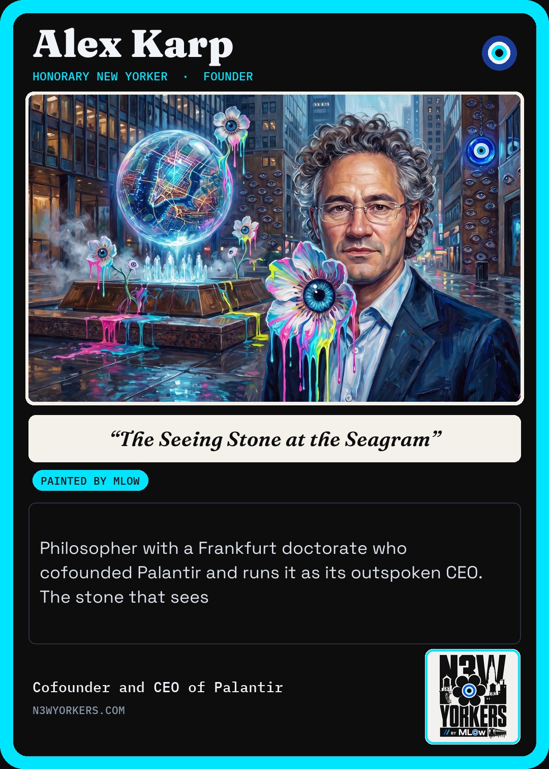 The Honorary card for Alex Karp, painted by MLow