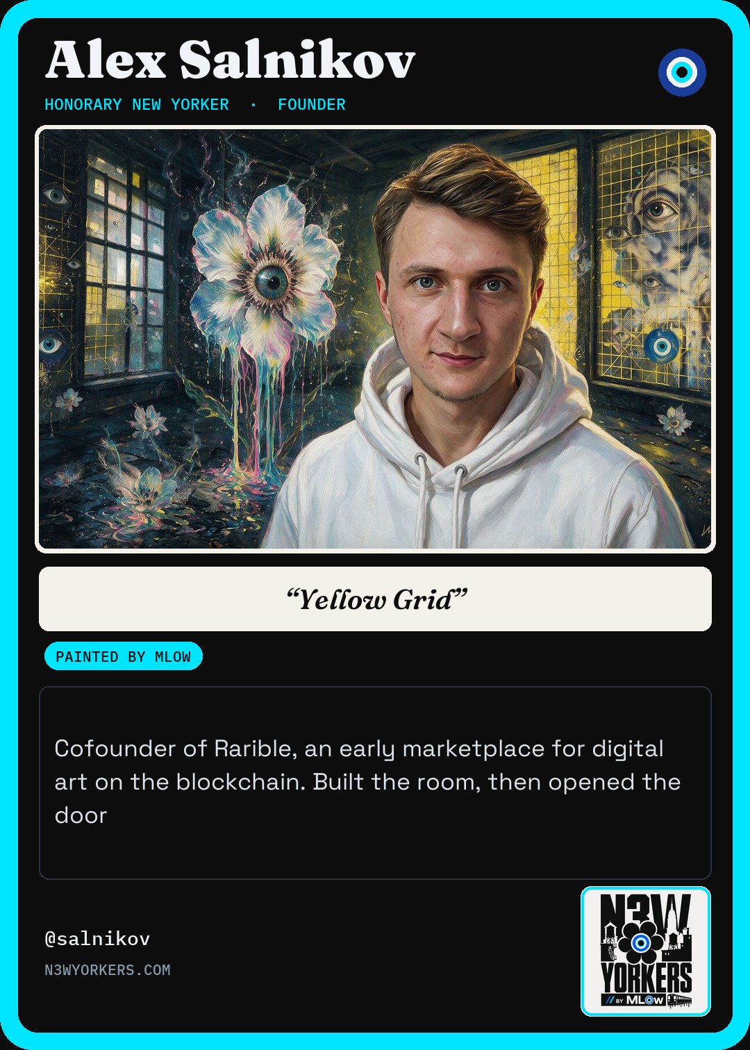 The Honorary card for Alex Salnikov, painted by MLow