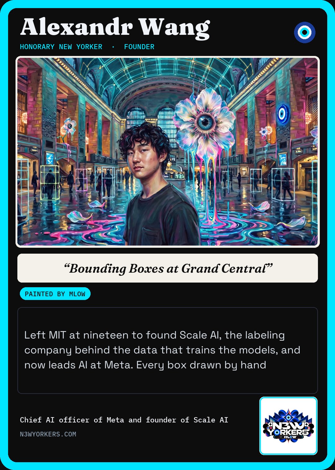 The Honorary card for Alexandr Wang, painted by MLow