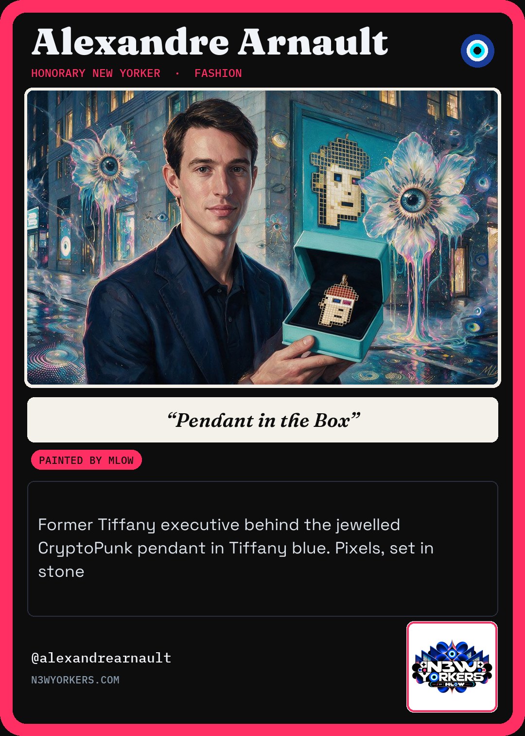 The Honorary card for Alexandre Arnault, painted by MLow