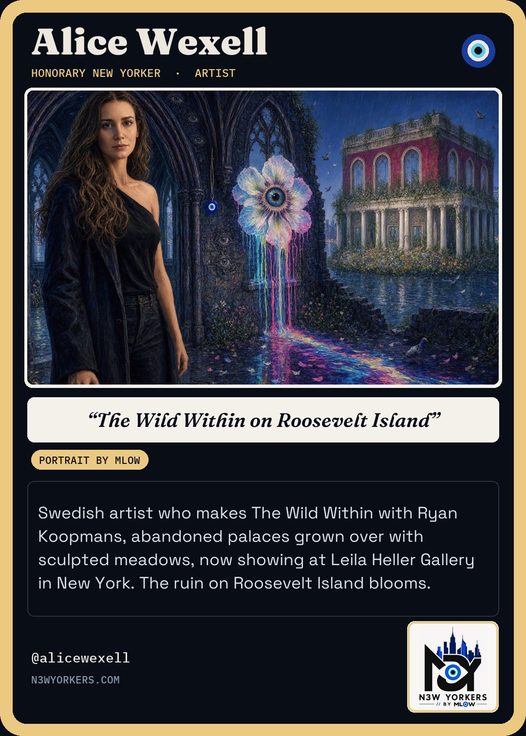 The Honorary card for Alice Wexell, portrait by MLow