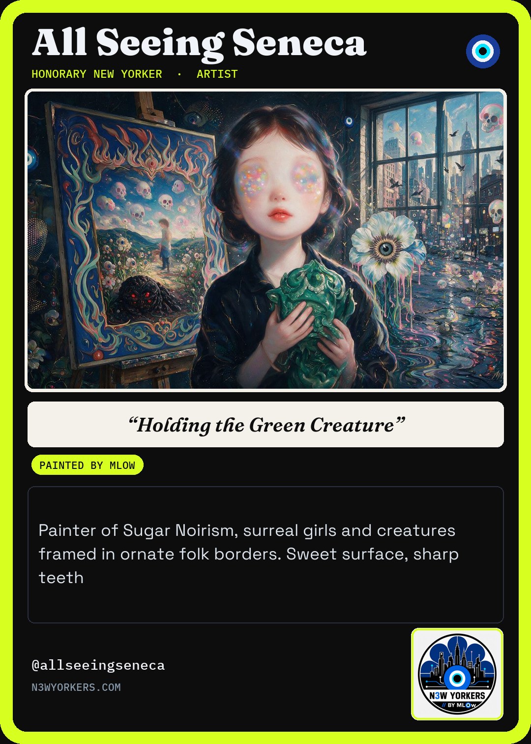 The Honorary card for All Seeing Seneca, painted by MLow