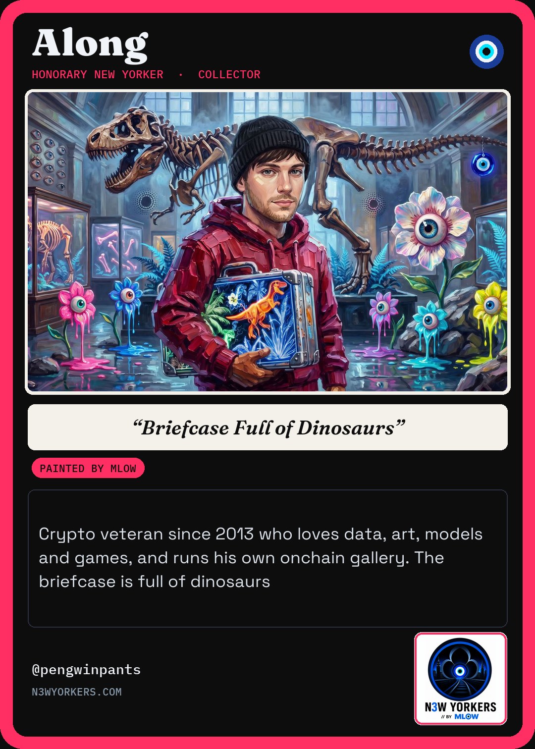 The Honorary card for Along, painted by MLow