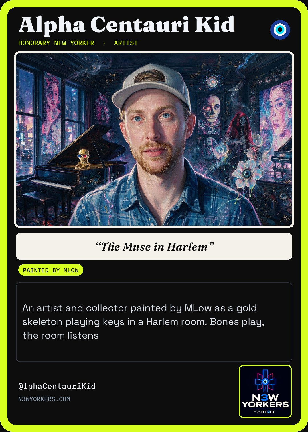 The Honorary card for Alpha Centauri Kid, painted by MLow