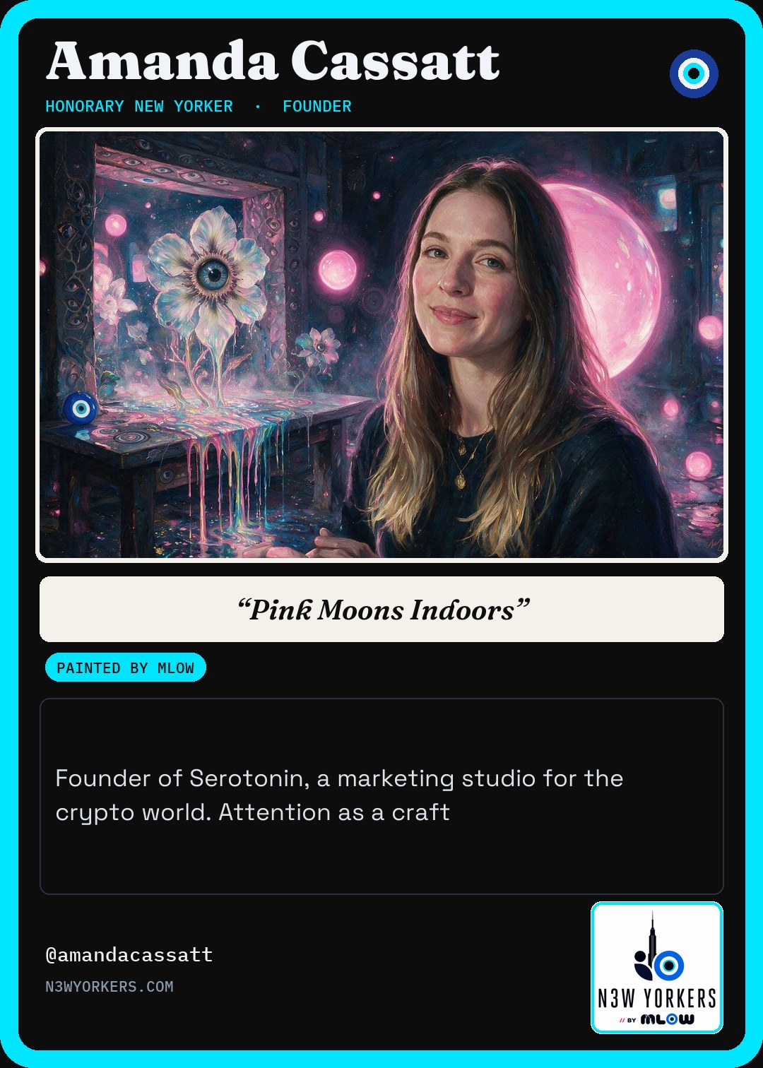 The Honorary card for Amanda Cassatt, painted by MLow