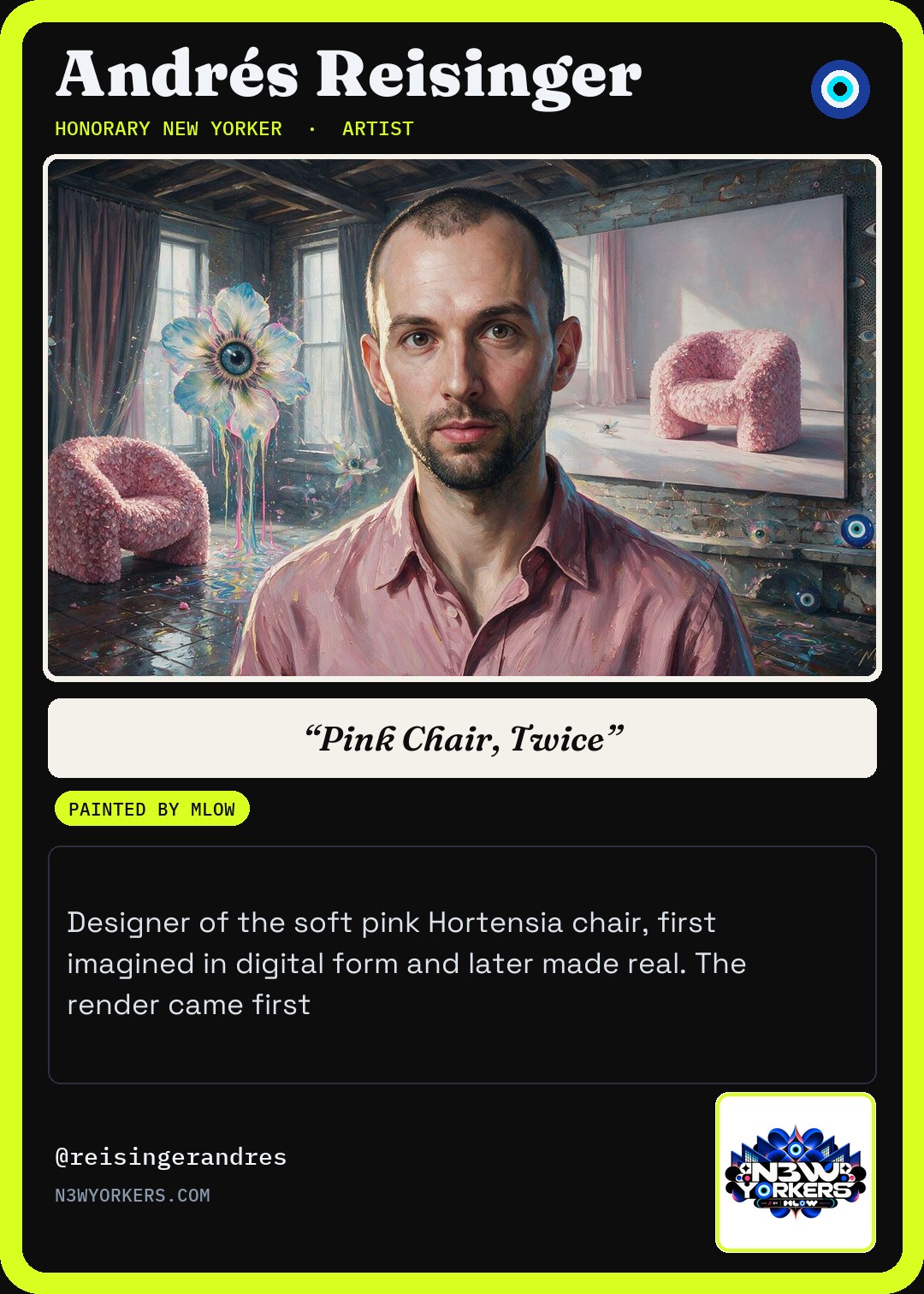 The Honorary card for Andrés Reisinger, painted by MLow