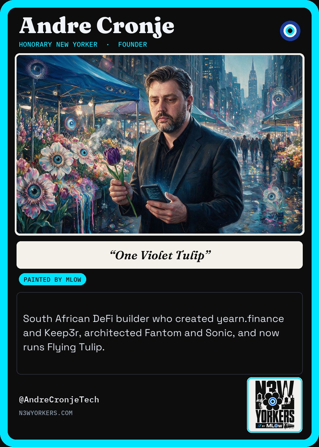 The Honorary card for Andre Cronje, painted by MLow