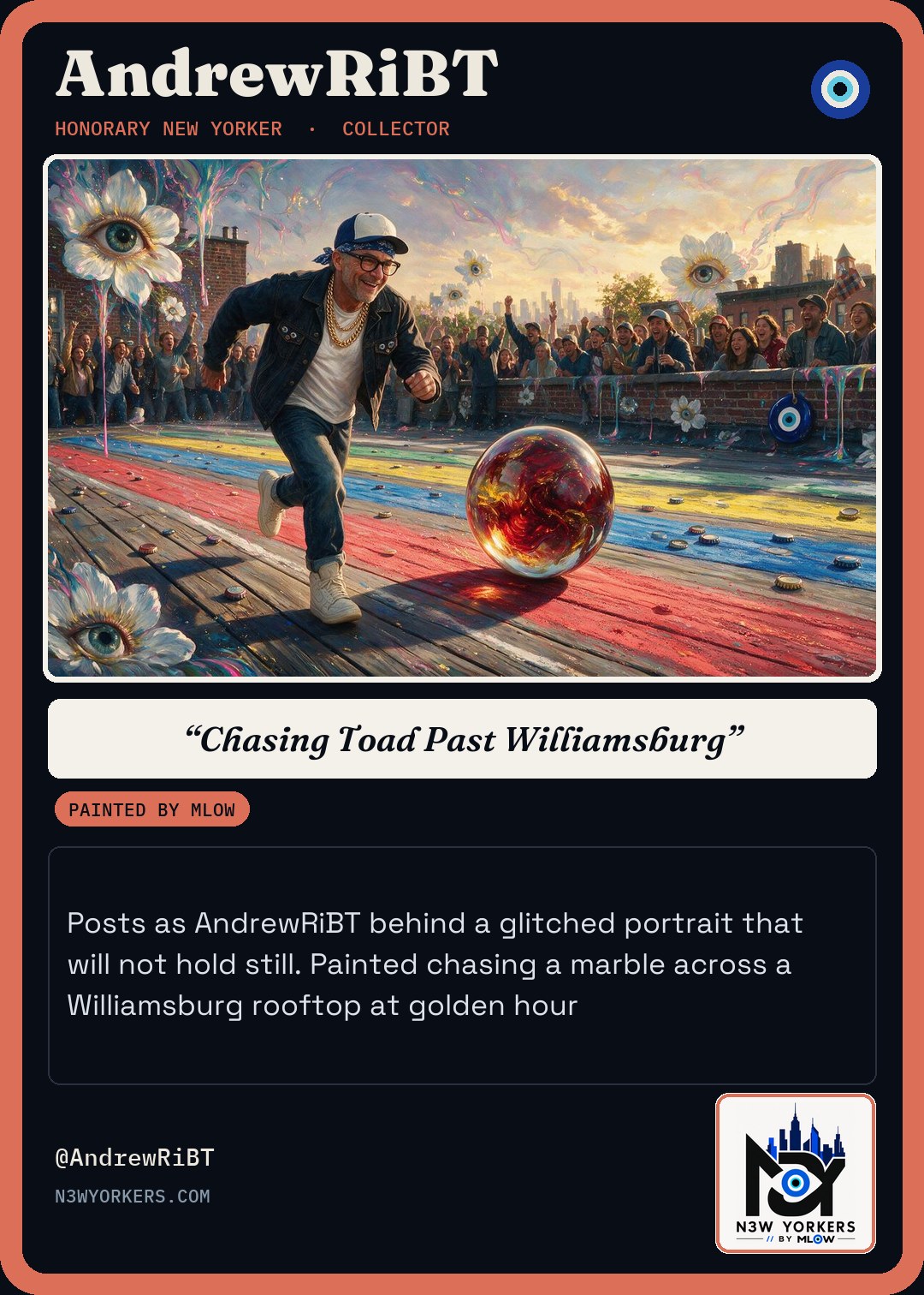 The Honorary card for AndrewRiBT, painted by MLow