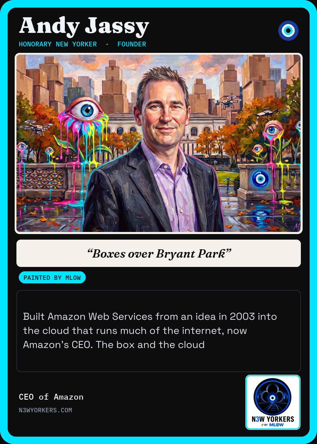 The Honorary card for Andy Jassy, painted by MLow