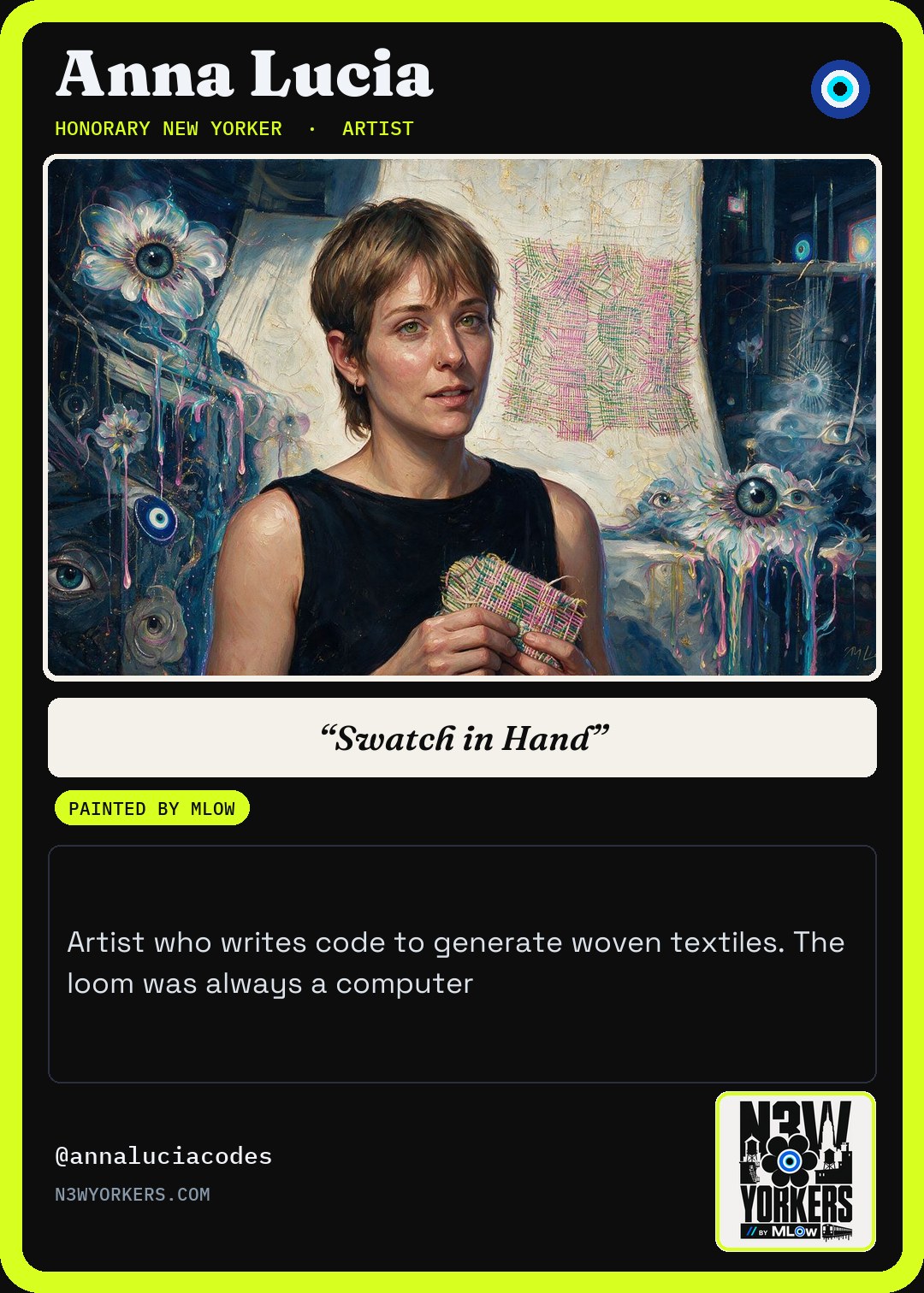 The Honorary card for Anna Lucia, painted by MLow