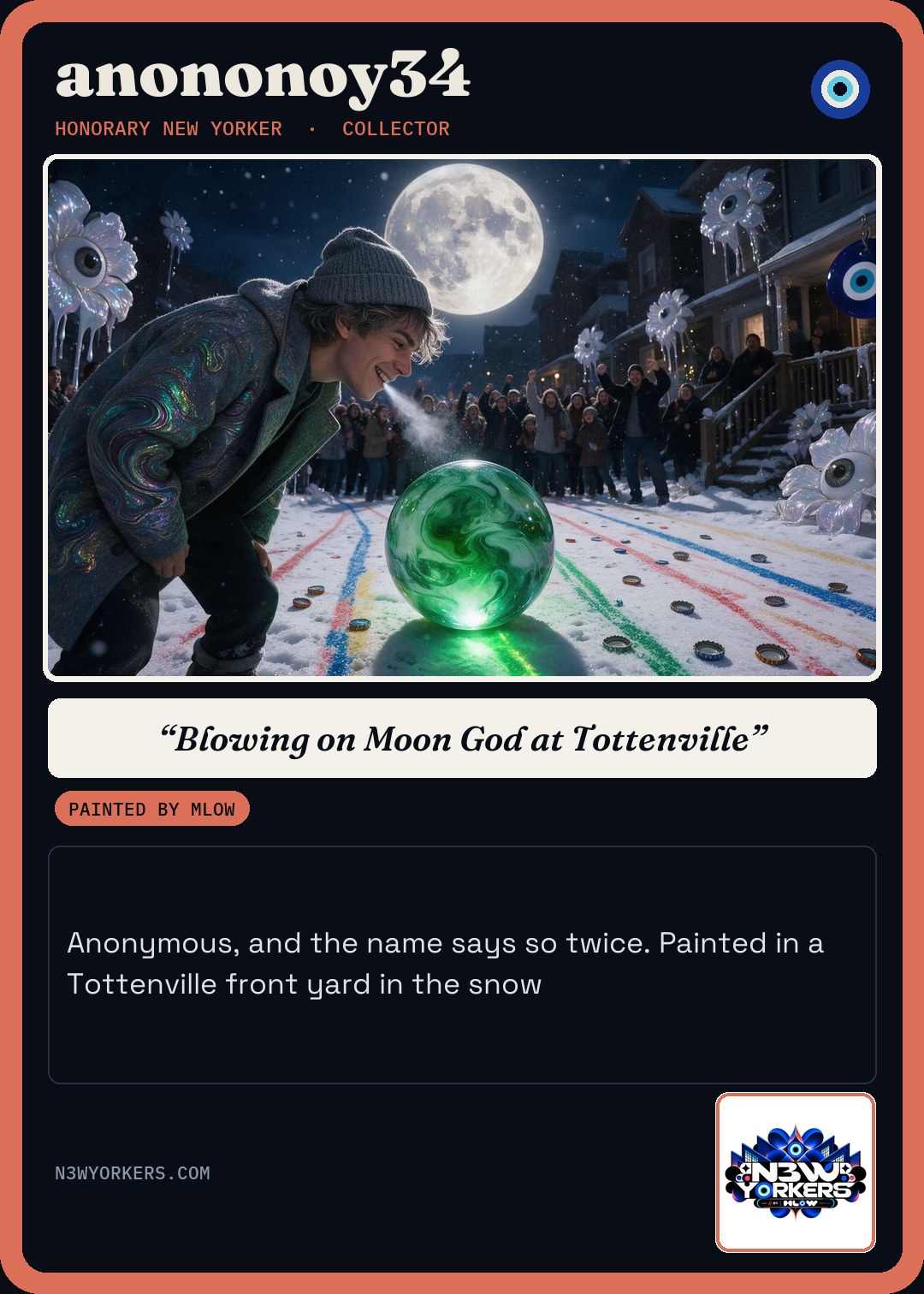 The Honorary card for anononoy34, painted by MLow