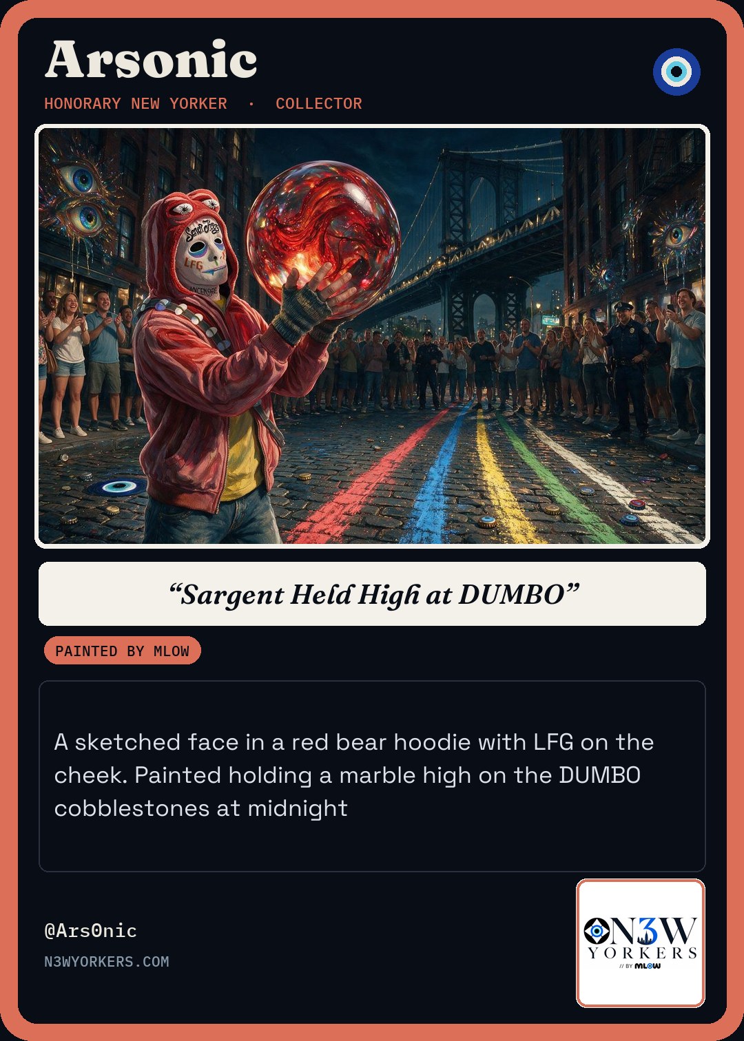 The Honorary card for Arsonic, painted by MLow