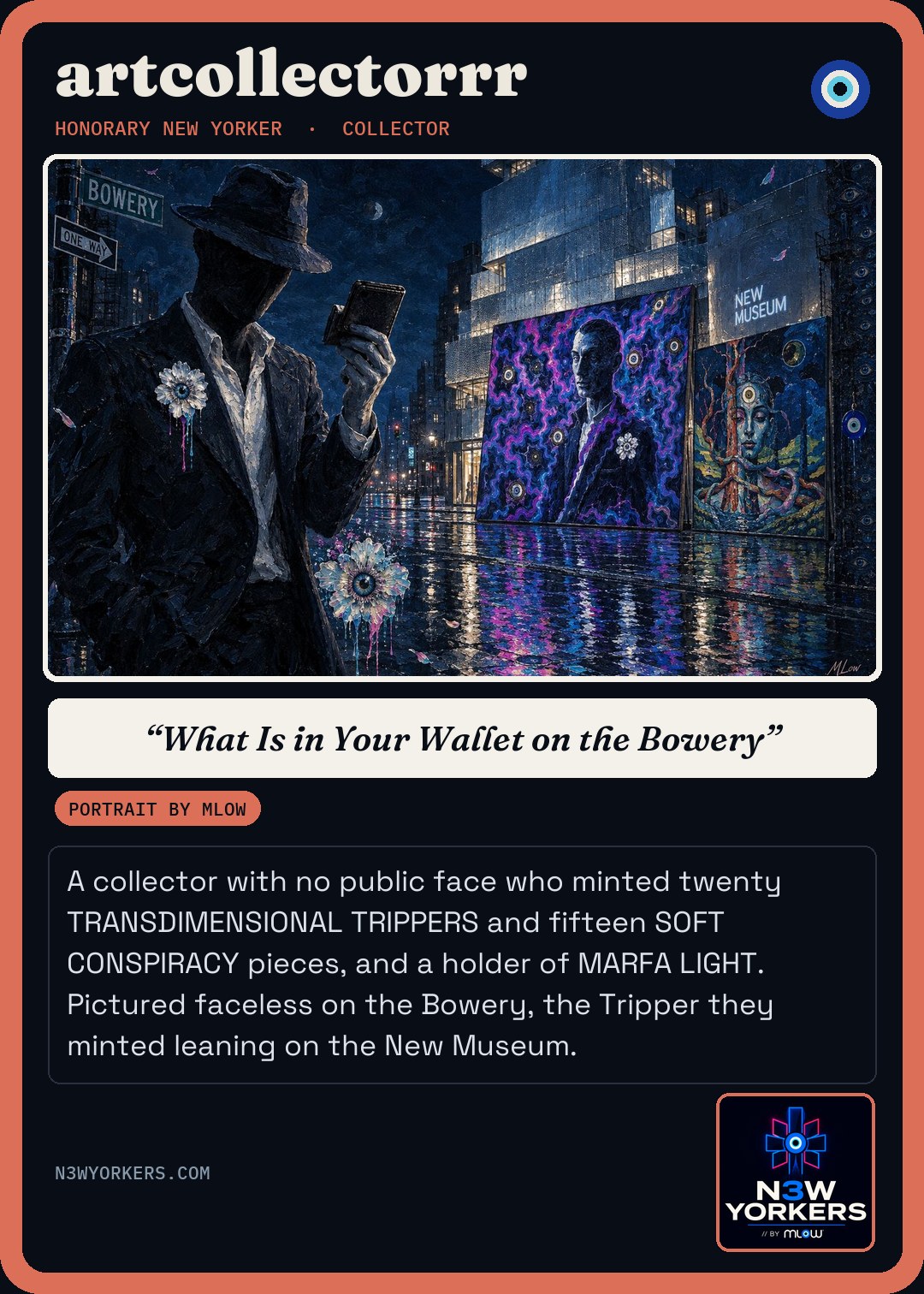 The Honorary card for artcollectorrr, portrait by MLow