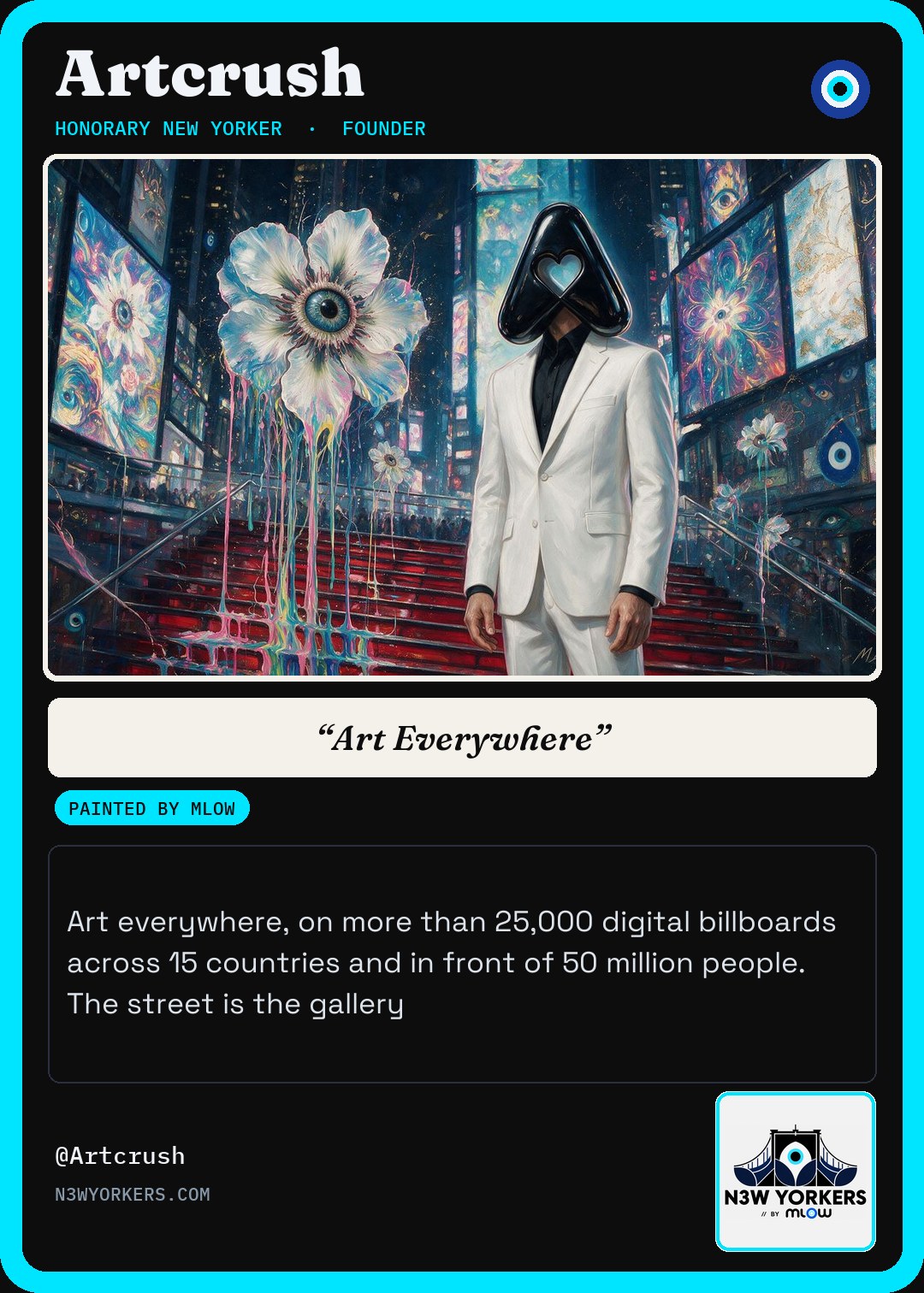 The Honorary card for Artcrush, painted by MLow