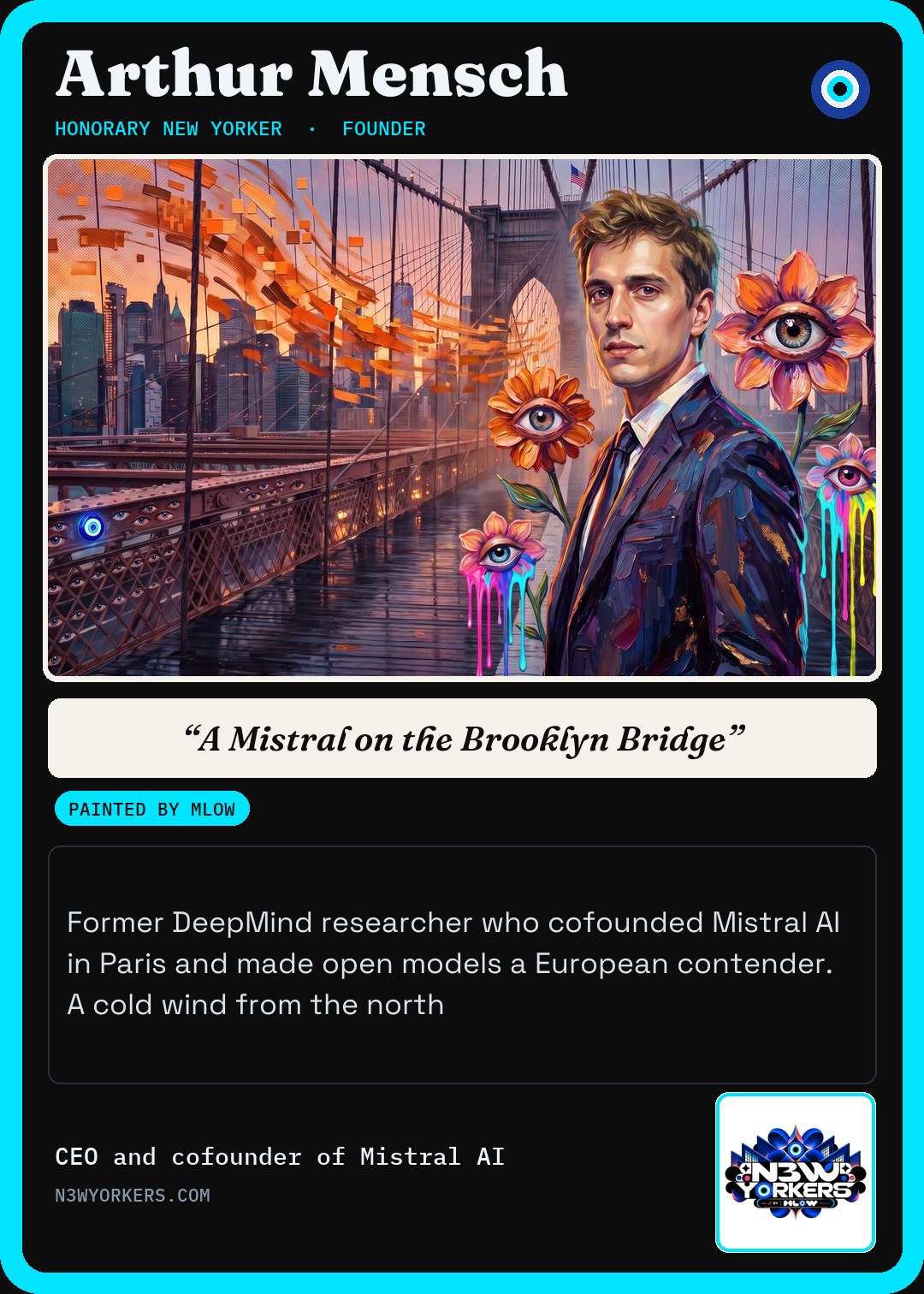 The Honorary card for Arthur Mensch, painted by MLow