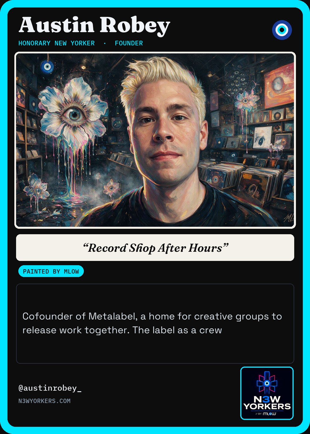 The Honorary card for Austin Robey, painted by MLow