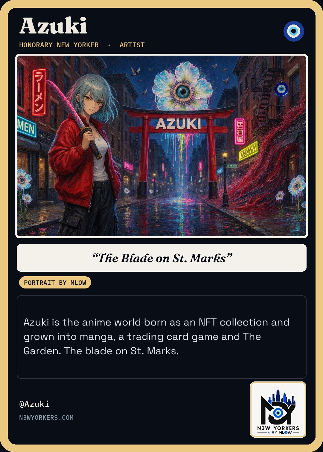 The Honorary card for Azuki, portrait by MLow