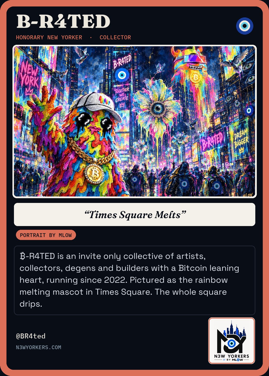 The Honorary card for B-R4TED, portrait by MLow