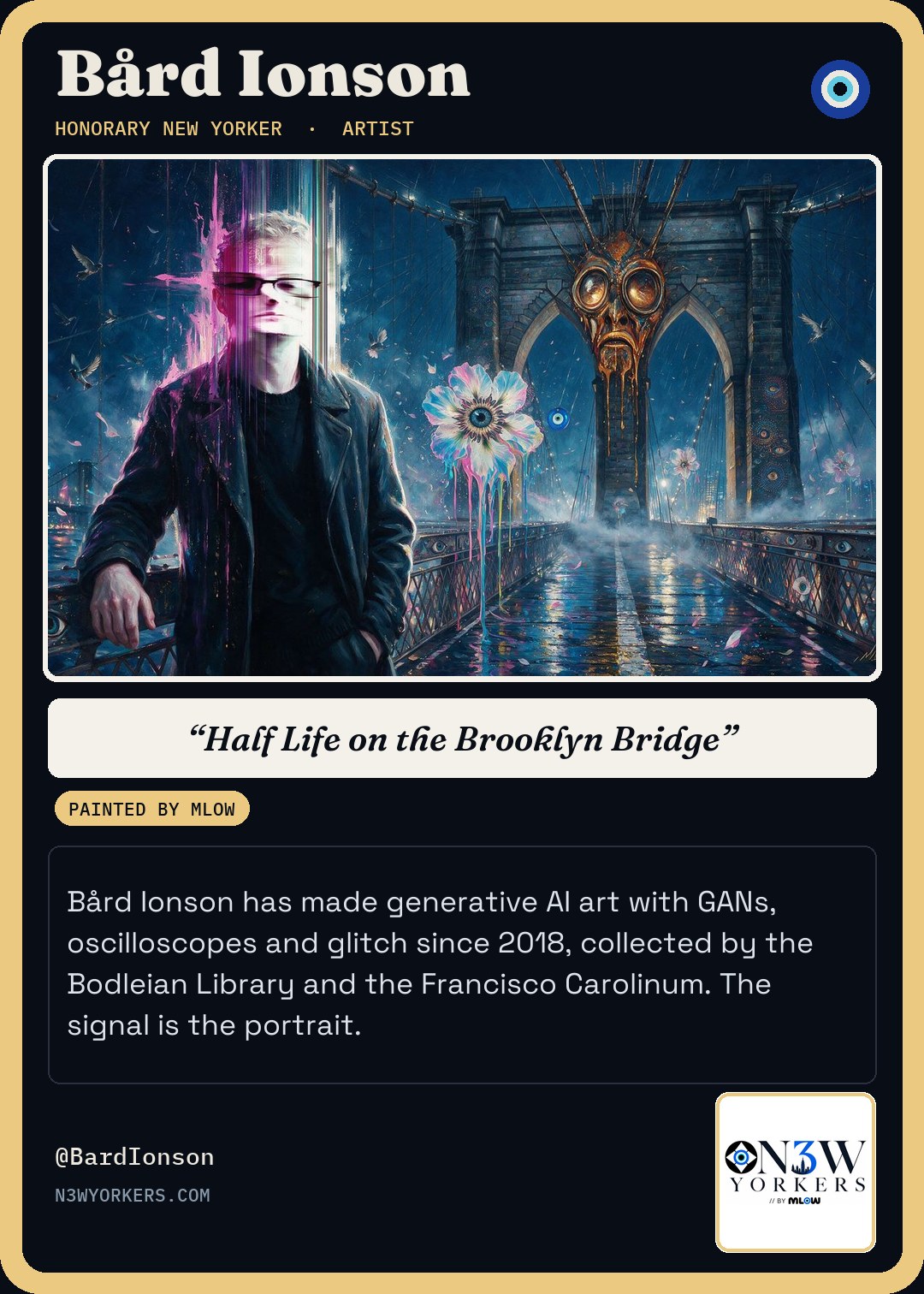 The Honorary card for Bård Ionson, painted by MLow