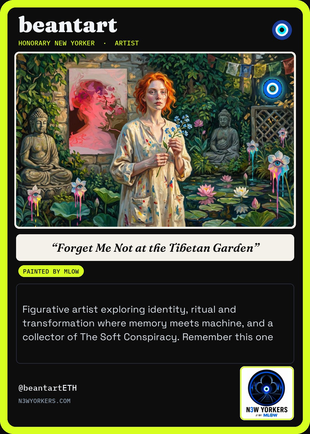 The Honorary card for beantart, painted by MLow