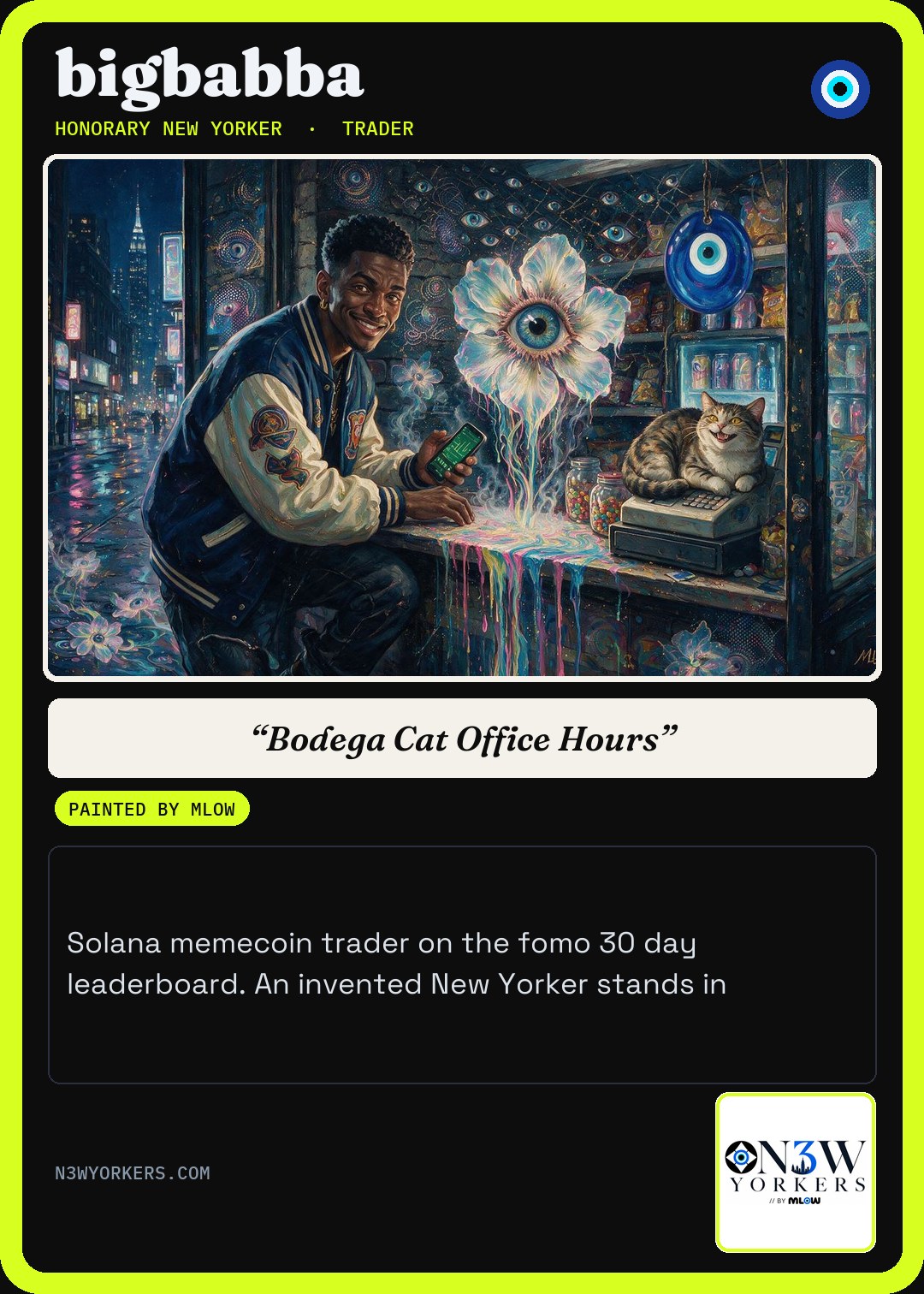 The Honorary card for bigbabba, painted by MLow