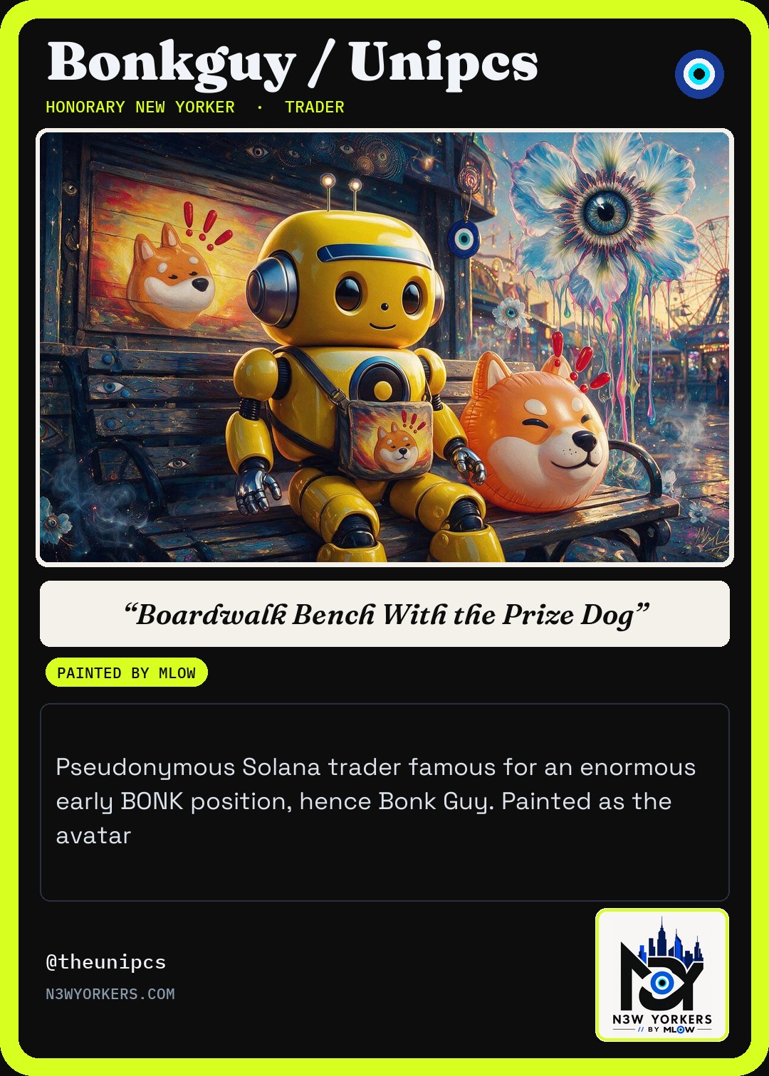 The Honorary card for Bonkguy / Unipcs, painted by MLow