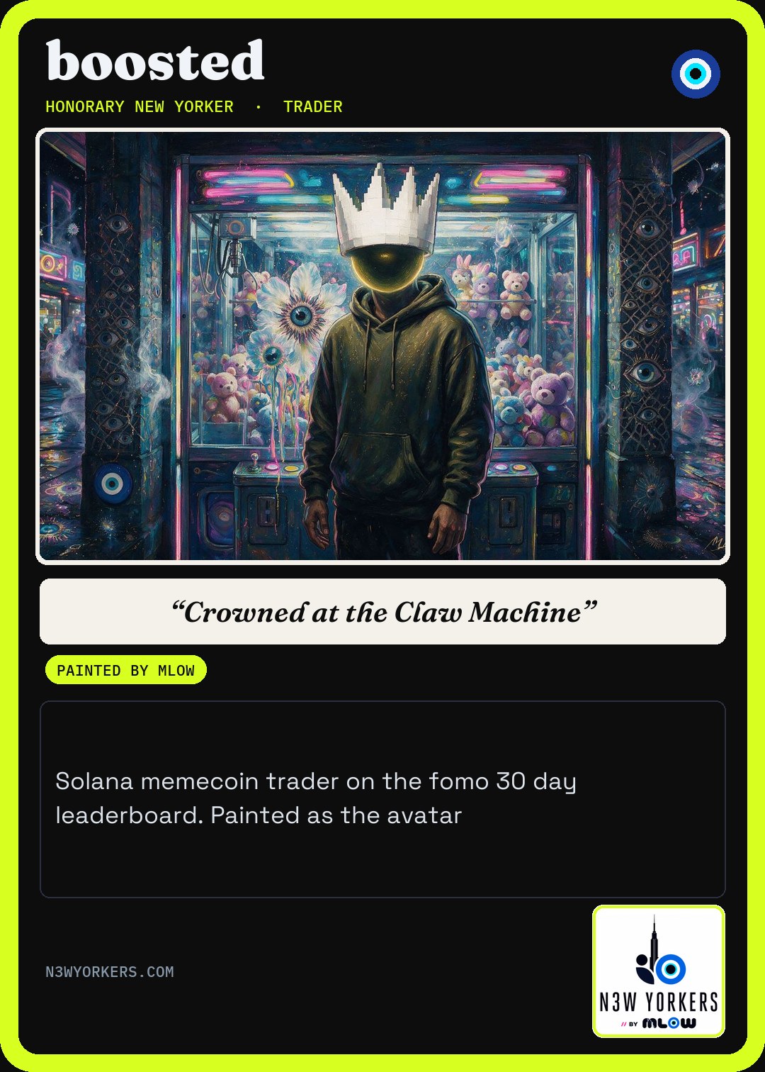 The Honorary card for boosted, painted by MLow