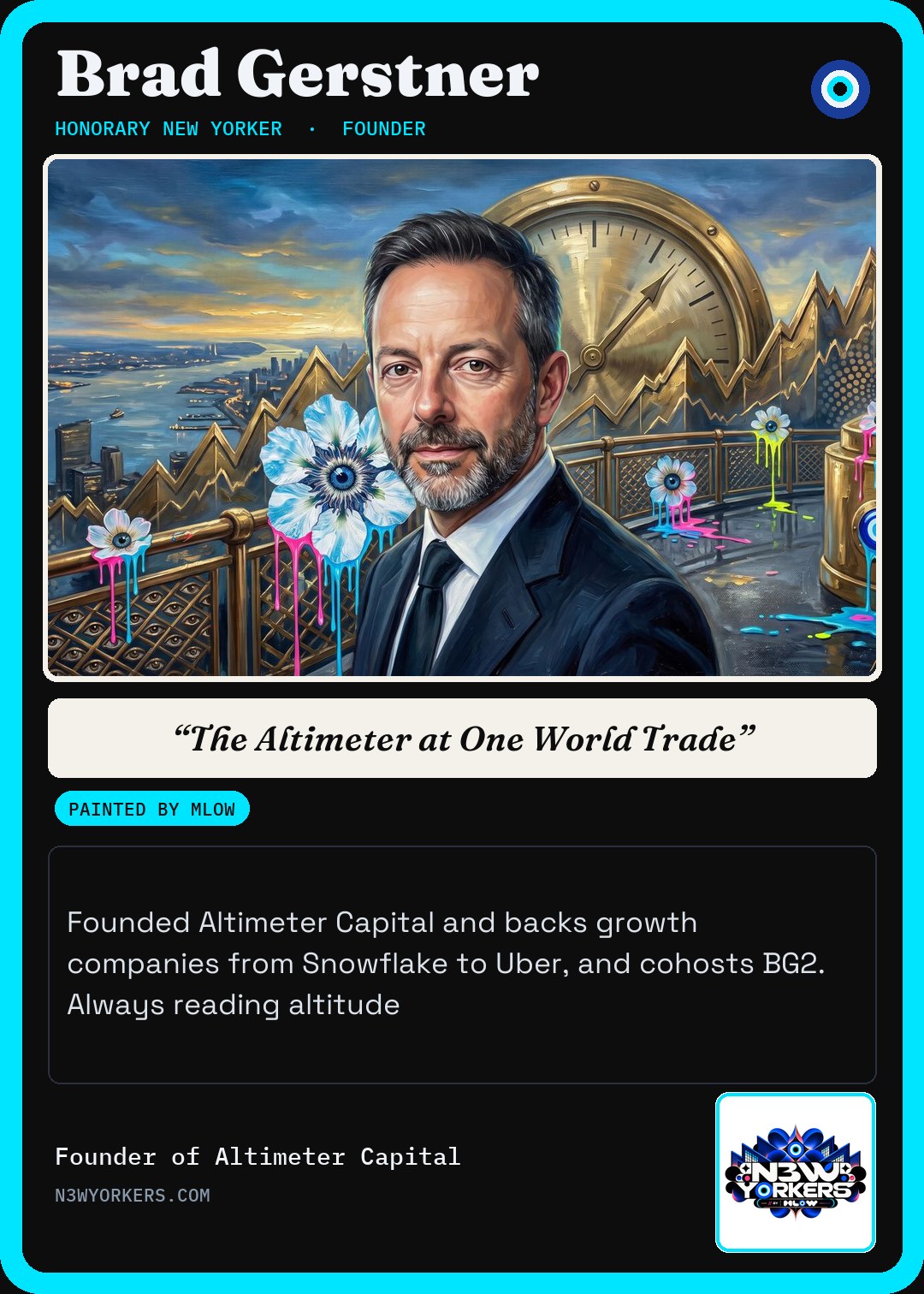 The Honorary card for Brad Gerstner, painted by MLow