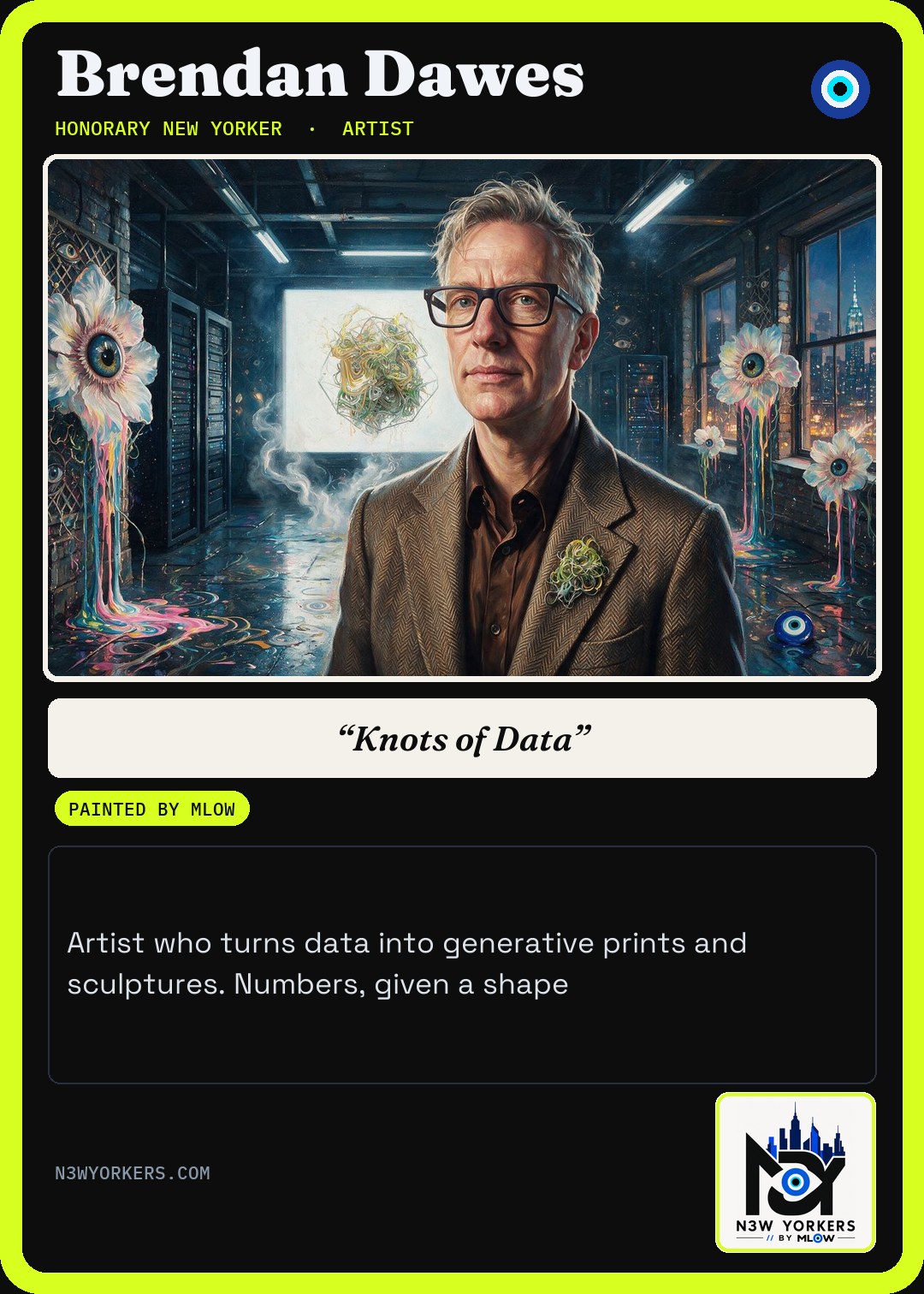 The Honorary card for Brendan Dawes, painted by MLow