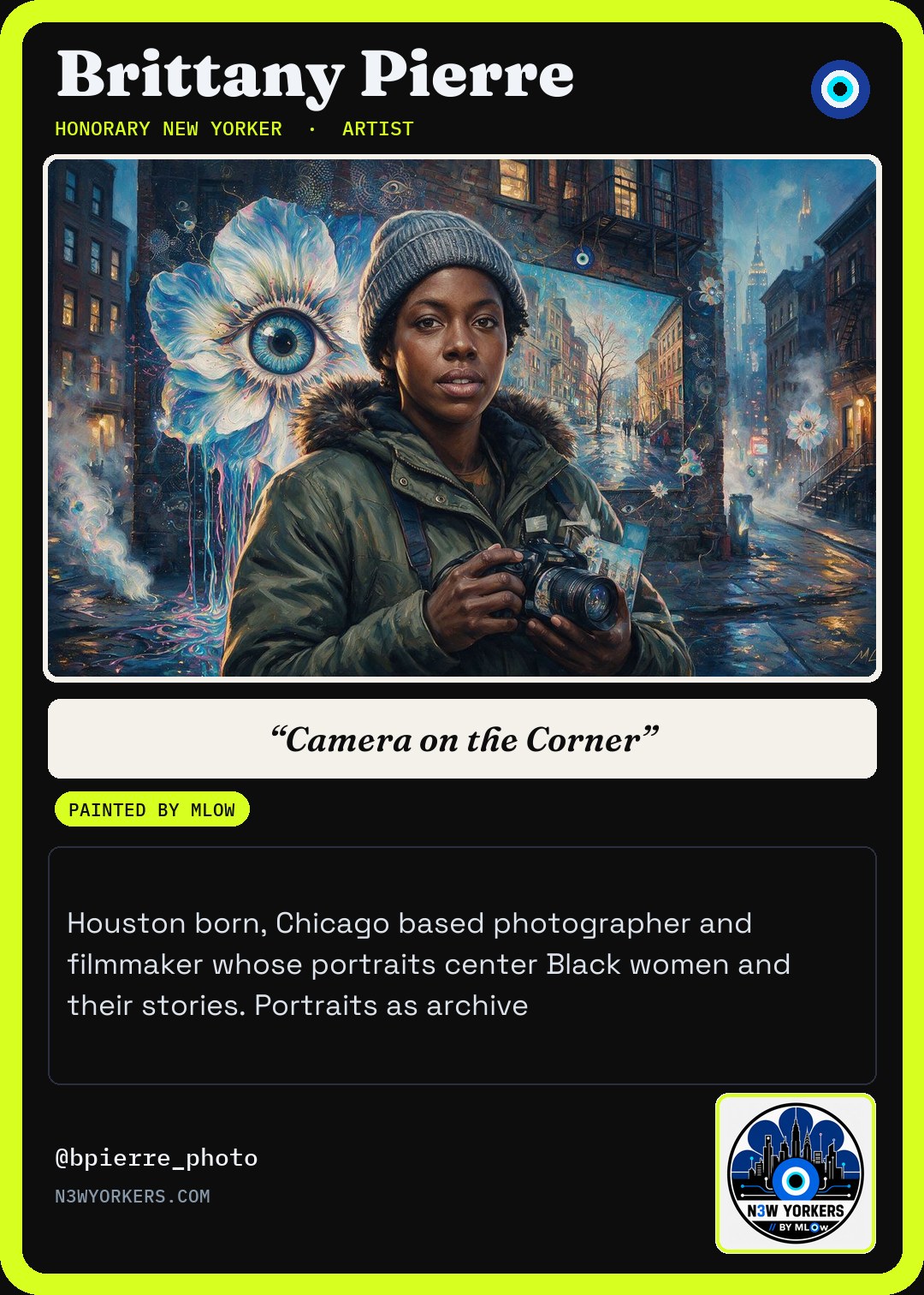 The Honorary card for Brittany Pierre, painted by MLow
