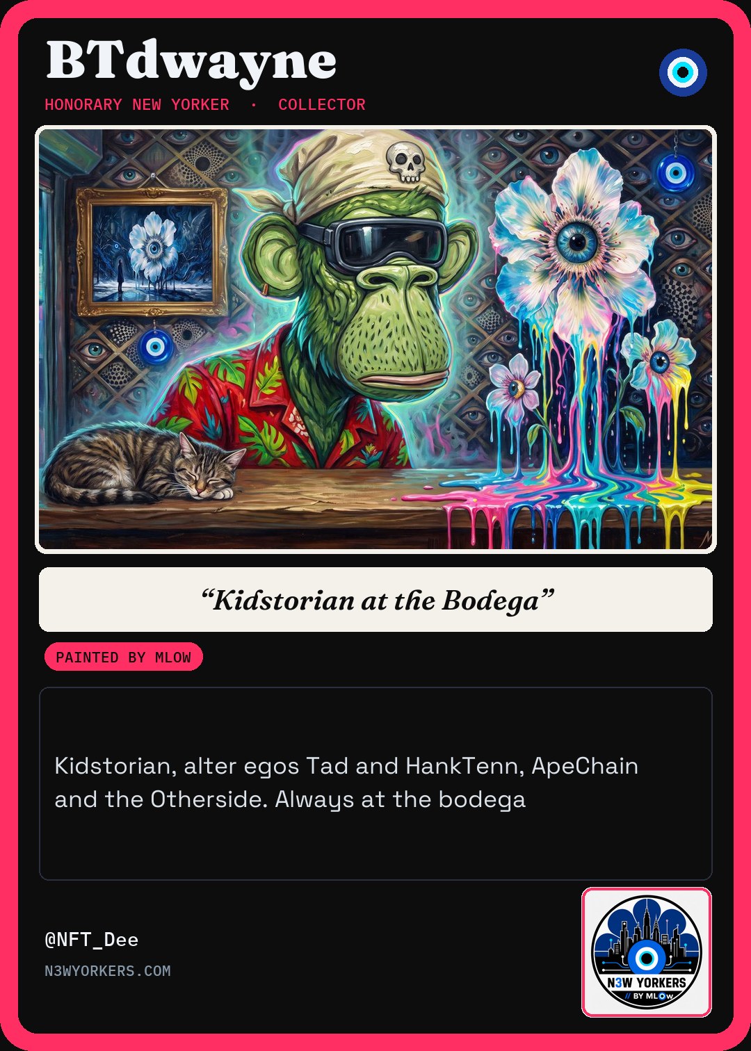 The Honorary card for BTdwayne, painted by MLow