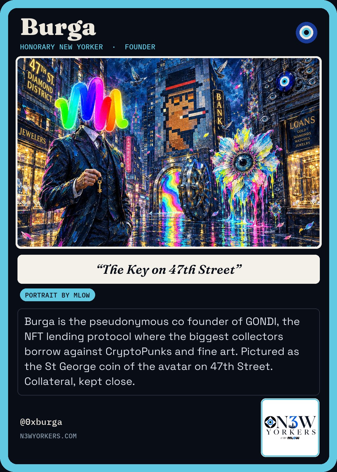 The Honorary card for Burga, portrait by MLow