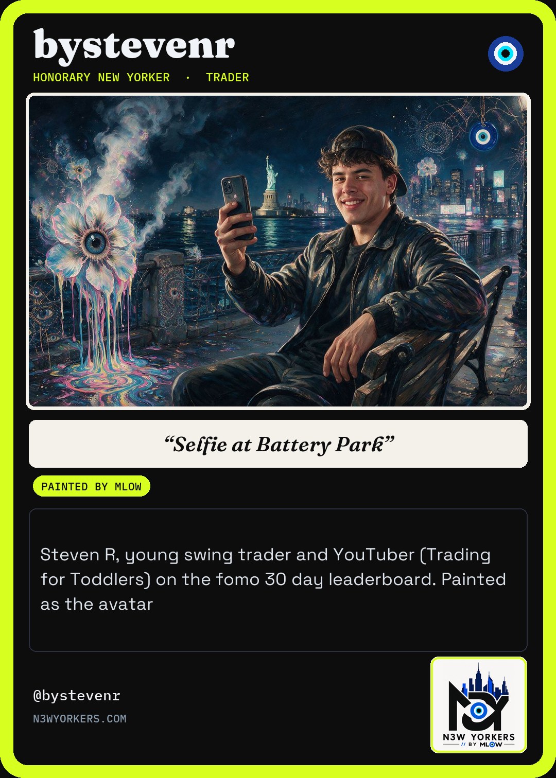The Honorary card for bystevenr, painted by MLow