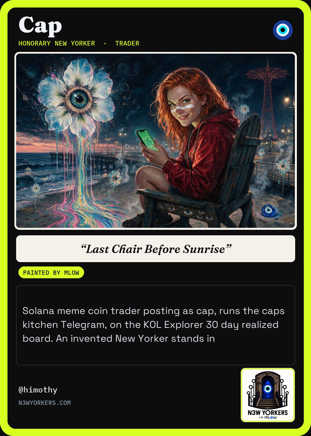 The Honorary card for Cap, painted by MLow