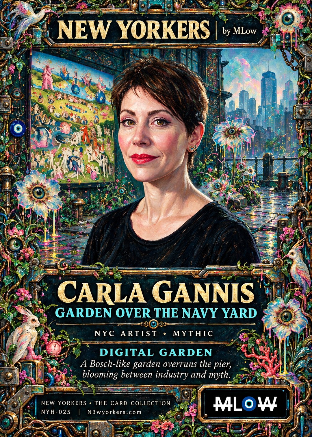 The Honorary card for Carla Gannis, painted by MLow