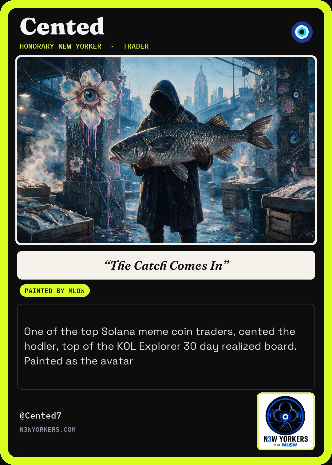 The Honorary card for Cented, painted by MLow